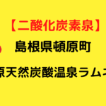 【二酸化炭素泉】ラムネ銀泉はいつまでもポカポカがつづく！｜島根県頓原町
